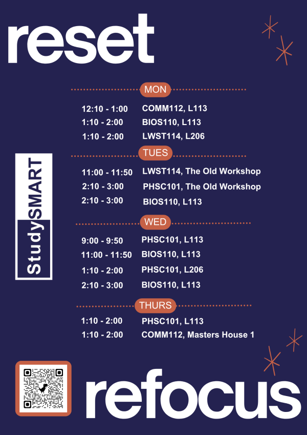 StudySMART semester 1 schedule
